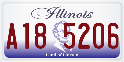 IL license plate A185206