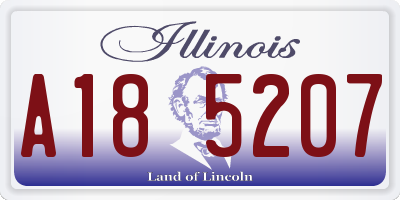 IL license plate A185207