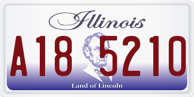 IL license plate A185210