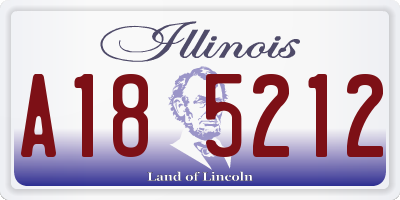 IL license plate A185212