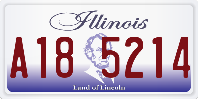 IL license plate A185214