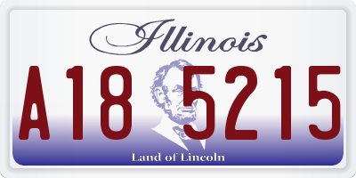 IL license plate A185215
