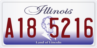 IL license plate A185216