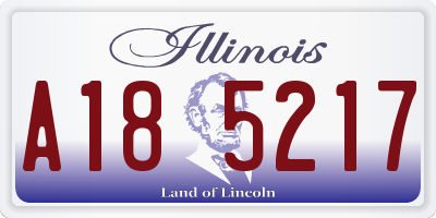 IL license plate A185217