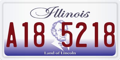 IL license plate A185218