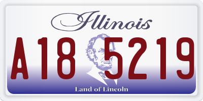 IL license plate A185219