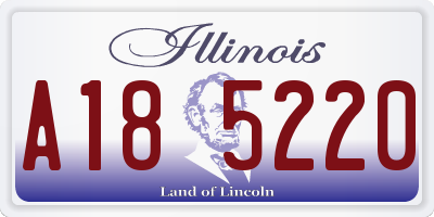 IL license plate A185220