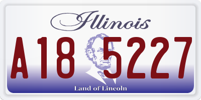 IL license plate A185227