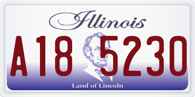 IL license plate A185230