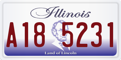 IL license plate A185231
