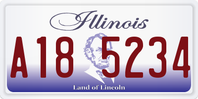 IL license plate A185234