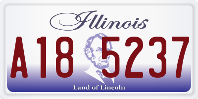 IL license plate A185237