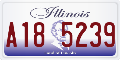 IL license plate A185239