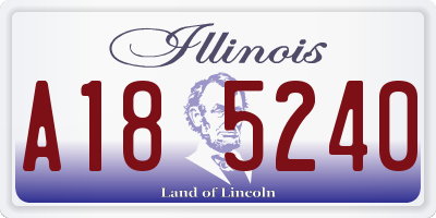 IL license plate A185240