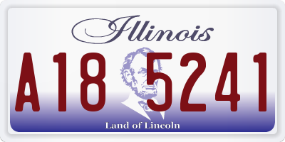 IL license plate A185241