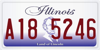 IL license plate A185246