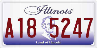 IL license plate A185247