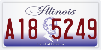 IL license plate A185249