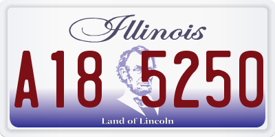 IL license plate A185250