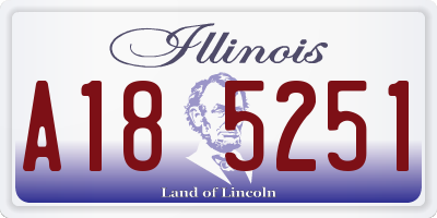 IL license plate A185251
