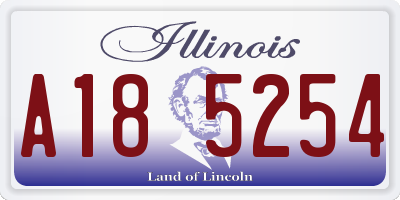 IL license plate A185254