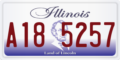 IL license plate A185257