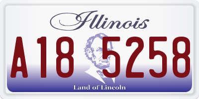 IL license plate A185258