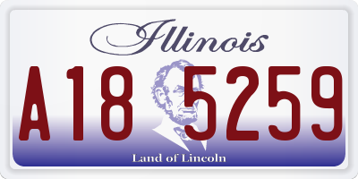 IL license plate A185259