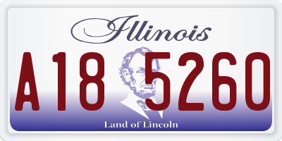 IL license plate A185260