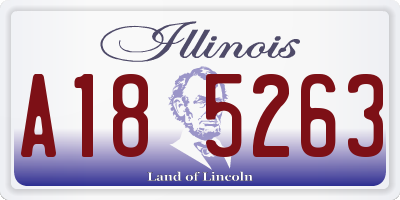 IL license plate A185263