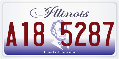 IL license plate A185287