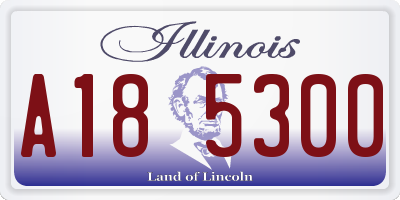 IL license plate A185300