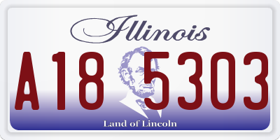 IL license plate A185303