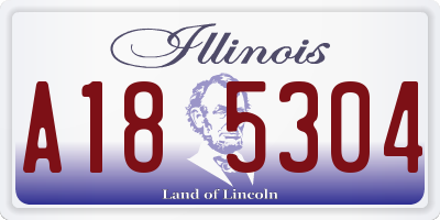 IL license plate A185304