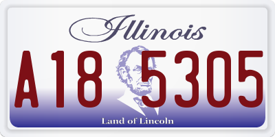 IL license plate A185305