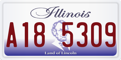IL license plate A185309