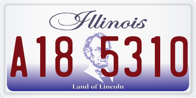 IL license plate A185310