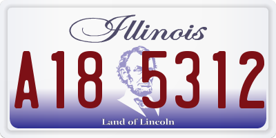 IL license plate A185312