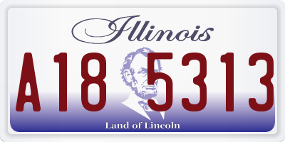 IL license plate A185313