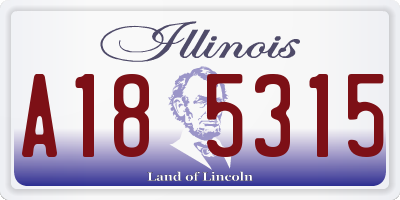 IL license plate A185315