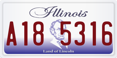 IL license plate A185316