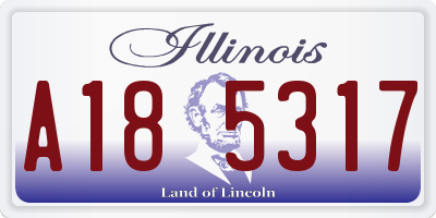 IL license plate A185317