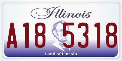 IL license plate A185318