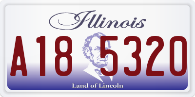 IL license plate A185320