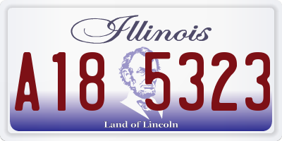 IL license plate A185323