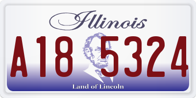 IL license plate A185324