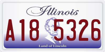 IL license plate A185326