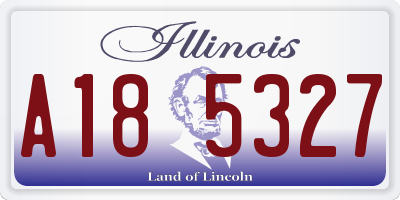 IL license plate A185327