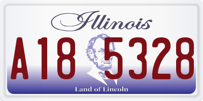 IL license plate A185328