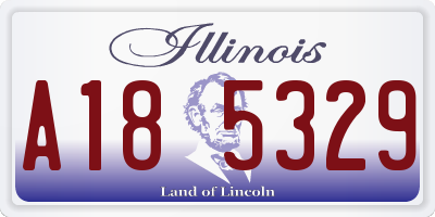 IL license plate A185329